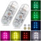 Auto LED Innenbeleuchtung,2 Stück RGB Auto Innenraumbeleuchtung,Mehrfarbige LED Atmosphäre Licht,LED Touch Licht,Mehrfarbige Ambientebeleuchtung,Wiederaufladbaren USB Auto LED Neon-USB-Anschlussen