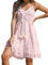Cupshe Robe longue évasée de style bohème avec col en V, lacets, houppes et volants pour femme, pour été, plage, L