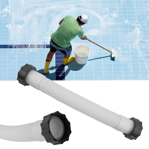 Zoegneer Schwimmbadschlauch mit Filterpumpenmutter 11535, auslaufsicherer Verbindungsschlauch für Schwimmbäder (1 Packung)