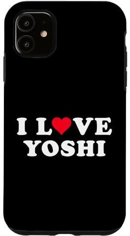 Hülle für iPhone 11 I Love Yoshi Passende Freundin & Freund Yoshi Name