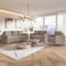 MOTIVENA Leo Sofagarnituren, Sofa Set 3 2 1 Wohnzimmer, Sofa 3 2 1 Set, Couch Set, Futon Set, Wohnzimmer Couch Set, Couch 3 2 1 Set, Bonellfederkern (H4), Samt, Beige