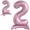 Luftballon 2. Geburtstag Zahl 2 Rosa Stehende XXL Riesen Folienballon 82cm Geburtstagsdeko Mädchen Ballon Zahl Deko zum Geburtstag.