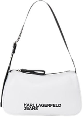 Karl Lagerfeld Jeans Women's Essential Nylon Shoulder Bag, White