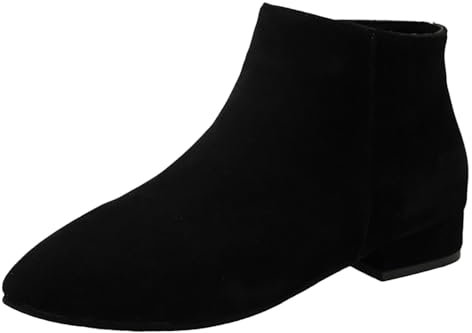Generico Stivali Donna Invernali Eleganti, Stivaletti da Donna Morbidi Tacco Basso, Scarponcini Impermeabile Stivaletti Comoda Stivali Chelsea Donna Bassi, Neri Stivali Donna