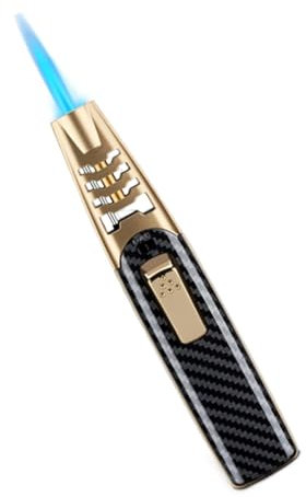 Fireblaze Lighter, Fire Blaze Lighter, Fireblaze Feuerzeug, Fire Blaze Plasma Feuerzeug, Verstellbares Dual-Arc-Fackelfeuerzeug, Wasserdicht Windproof Jet Flame Fackel Feuerzeuge (Gold)