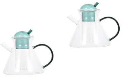 MAGICLULU 2 STK Kaffeetasse würfelunterlage einhelll kafemashine kaffeepadmaschine cafemaschinen Kaffeekanne gemacht Container Tee-Ei Teekannen Kaffeegeschirr aus Glas Kaffeemaschine Green