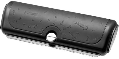 PetPog Deshedding Brush & Shedding Blade – Wide Shallow Comb with Replaceable Metal Blade – Reduces Moulting for Dogs, Cats, Horses & Rabbits – Black