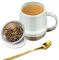 VGECEE Tazza Tisana 400ml con Filtro Tazza da tè in Ceramica con il Colino Incorporato Tazza con Coperchio per Macerare Infusore in Acciaio Inox per Foglie di Tè Sfuso Regalo per Gli Amanti del Tè