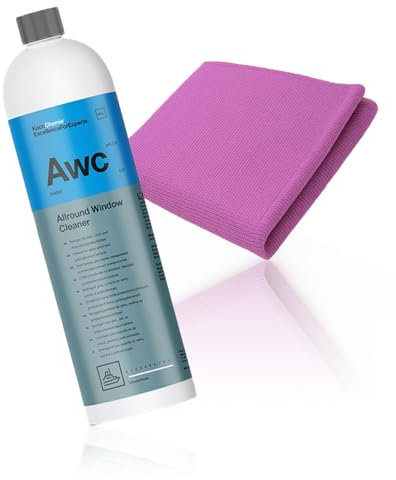 wortek Koch Chemie Allround Window Cleaner 1L Awc inkl Microfaser Poliertuch Polycyarbonat Reiniger Acryl Reiniger Schiffs Glasreiniger Boots Glasreiniger Yacht Glasreiniger