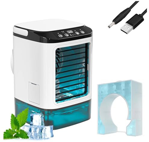 HBDSMLPL avec Glacière Climatiseur Mobile sans évacuation, Climatiseur avec Réservoir d'eau De 900 ML Climatisation Mobile sans Tuyau Rafraichisseur d'air