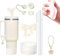 CHIHOLEN Stanley Cup Accessori,include 2 tappi in silicone antigoccia, 2 coperchi in paglia, 1 custodia in silicone, 1 catena a farfalla,2 cannucce, 1 spazzola di paglia, per Stanley Cup da 1,2 l e