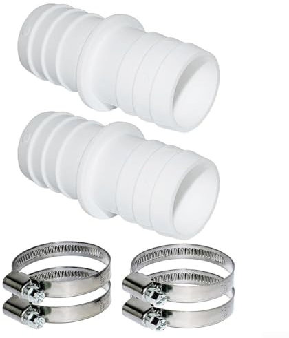 Colliers de serrage en acier inoxydable 38 mm pour système de filtre de piscine et aspirateur (2+4)