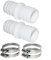 Colliers de serrage en acier inoxydable 38 mm pour système de filtre de piscine et aspirateur (2+4)