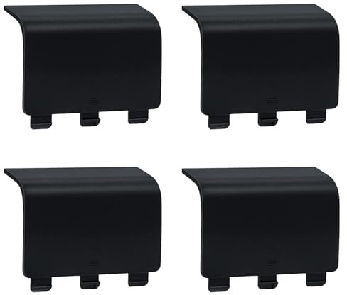 4 Pcs Battery Cover Replacement for Xbox Series X/S, Battery Back Shell Covers Compatible with Xbox Series X/SController [NOT for Xbox One/One S/One X Controller](Black)