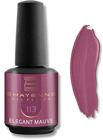 SHAYENNE UV LED Gel Nagellack 15ml – 113 Elegant Mauve Lila – Langanhaltend & Hochglänzend – Für UV/LED Lampe – Maniküre & Pediküre – Made in Germany