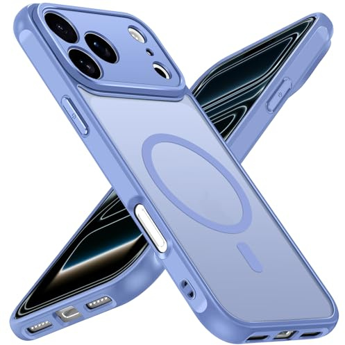 ivoler Matt Hellblau Magnetisch Hülle für iPhone 17 Pro Max, [Kompatibel mit MagSafe] [Militärnorm Sturzschutz] Stoßfest Kratzfest Rückseite Schutzhülle Dünn Flüssig Silikon Handyhülle Case