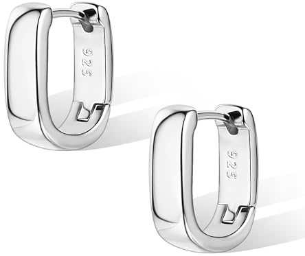 Creolen Silber 925 Ohrstecker,Ohrringe Silber 925 mit Hypoallergen Bleifrei und Nickelfrei für Hochzeit Geburtstag Geschenk Weihnachten