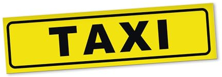 PantherPixel Magnetschild Taxi Auto Taxiruf Taxifahrer Taxiservice Magnetfolie Wetterfest Magnetisch 20 x 5 cm Reflektierend