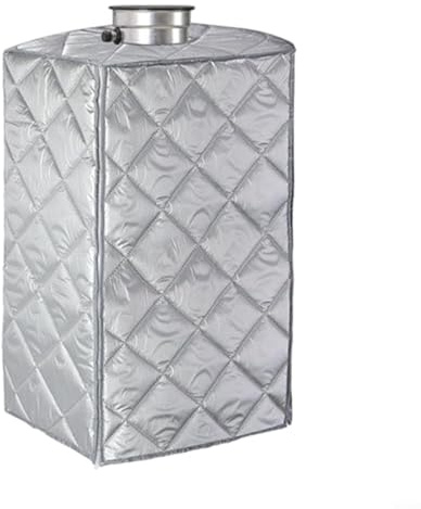 Outdoor Tankless Water Heater Cover with Zipper, Weatherproof Dustproof Protective Case for Wall-Mounted Boiler, Insulated Silver Jacket 29.5x19.2x14 Inch