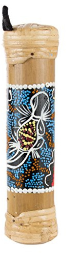 40cm Regenmacher Rassel Shaker Bemalt Dotpaint Maracas Kinder Bali Rainstick