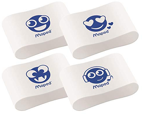 Maped M112911 - Radierer Essentials, Soft Design, PVC-frei, mini, Smiley-Motive, 1 Stück