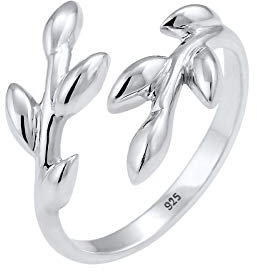Elli Ring Damen Olivenblatt Motiv Filigran in 925 Sterling Silber