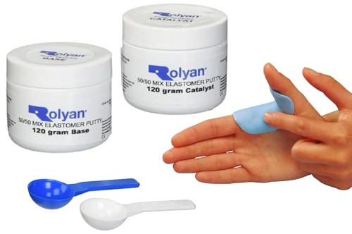 Rolyan 50/50 Mix Elastomer Putty, 240 g, biegsamer Ergotherapie Kitt für Handtherapie-Schienen, integrierter Griff und Narbengewebe-Druckentlastung, Formspachtel zum Formen von Griffen von Utensilien