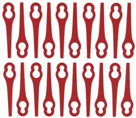 Lot de 20 lames de rechange compatibles avec les coupe-bordures sans fil Art Florabest FRT 18 A (2) et FRT 18 A1-61265 – Lame / plaquettes à découper / PA6