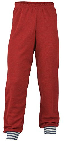 Engel Natur, Kinder Hose/Lange Unterhose, 100% Wolle (kbT) (104, Rot Melange)