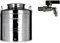 Megashopitalia Contenitore Bidone Fusto per Olio in Acciaio Inox 15 30 50 Litri Made in Italy con Guarnizione per Il Tappo e Rubinetto da 1/2 Pollice Incluso (30 Litri)