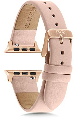 Kompatibel mit Apple Watch Armband – Echtlederarmband für Damen, passend für 38 mm, 40 mm, 41 mm, 42 mm, 44 mm, 45 mm, 46 mm, 49 mm, funktioniert mit Serie 1, 2, 3, 4, 5, 6, 7, 8, 9, 10, 11, SE, Ultra