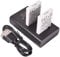 DSTE 2X EN-EL5 Ersatz Batterie + Duales USB-Ladegerät mit LCD-Display Kompatibel mit Nikon Coolpix P510, P520, P530, P5100, P6000, S10, P3, P4, P80, P90, P100, P500 Kamera