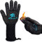 MLMLANT Paire de Gants de Barbecue résistants à la Chaleur pour Four jusqu'à 800 °C/1472 °F avec Certification EN407 pour Barbecue, Maniques Cuisine,Cuisson, soudage, Noir,Cheminee Anti Feu,1 Paire