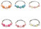 6 Daisy Blumen Stirnband Haarband Hochzeit Haarkranz Krone mit Justierbaren Elastischen Band Farbig Haarband Damen Mädchen für Party Hochzeit Strand