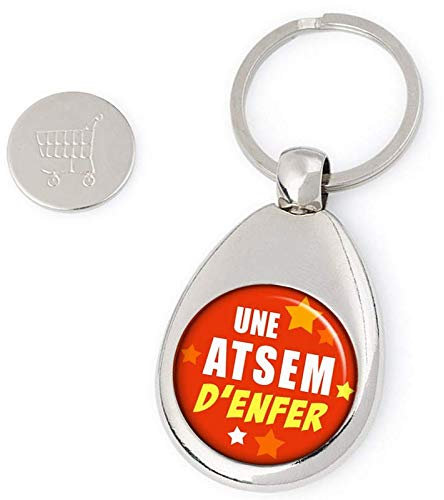 Porte clés jeton de caddie Atsem