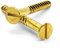 Hippo Hardware M4 (4mm X 40mm) Solid Brass Slotted Countersunk Wood Screws (Pack of 10)