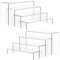 8 Pcs Acrylic Risers, Clear Acrylic Stand Shelf for Amiibo Funko POP Figures, Tabletop Showcase Collectibles Risers for Display, Acrylic Display Shelves for Decoration and Organizer