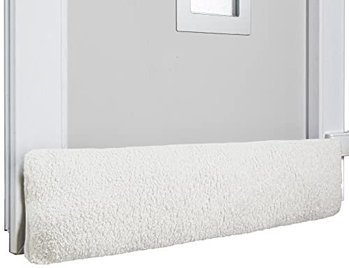 Urhome Boudin de Porte en Laine Vierge - 80 cm - Le Ruban-Crochets Naturelle - Auto-adhésif - Isolation de Porte unilatérale - Protection Contre Le Bruit et Les Courants d'air