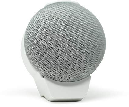 doqxD Outlet Wall Mount Holder for Google Nest Mini and Google Home Mini: Essentials Made for Google Home - Fits All Google Mini Generations (1 Pack, Ice White)