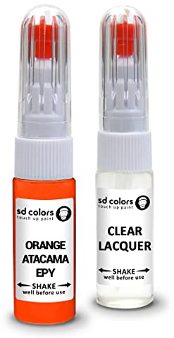 SD COLORS Kit de réparation de stylo de retouche de peinture Orange Atacama EPY - 20 ML - Pour peinture et vernis