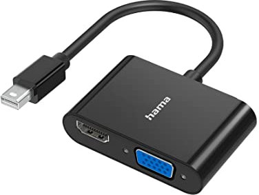 Hama 00300086 Video-Adapter 2in1 Mini-DisplayPort-Stecker - VGA & HDMI-Buchse, Ultra-HD 4K