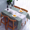 137*180cm Green Checkered PVC TableCloth Plaid Wipeable Tablecloth Rectangular,Elk Pattern Wipe Clean Tablecloth Stain Resistant,Waterproof,Oil-proof Gingham Table Cover for Picnic,Xmas Party,Dinner