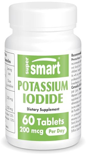 Potassium Iodide, täglich 200 mcg - Trägt zur Aufrechterhaltung einer gesunden Schilddrüsenfunktion bei - Unterstützt den Stoffwechsel und das Nervensystem - Vegan - Glutenfrei - Supersmart