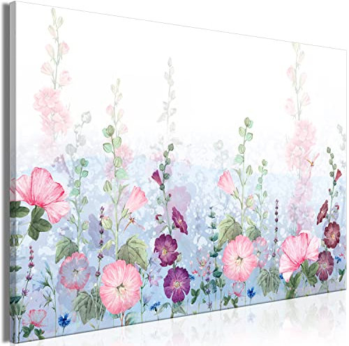 B&D XXL - Leinwandbild Blätter Natur Botanik, 90x60 cm, 1-teilig, modern