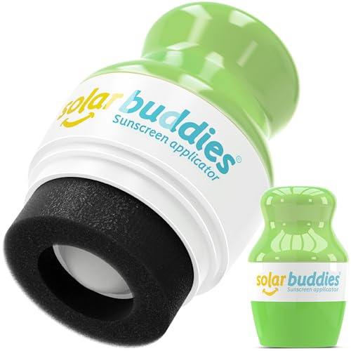 Solar Buddies Refillable Roll On Sponge Applicator For Kids, Adults, Families, Travel Size Holds 100ml Travel Friendly for Sunscreen, Suncream and Lotions