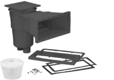Astralpool Pièce à sceller Piscine - Skimmer Liner métrique Grande meurtrière - modèle Prestige - Gris Anthracite de