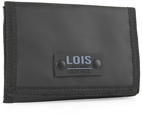 Lois - Portefeuille, Portefeuille Ado Garcon et Porte Monnaie Homme Compact avec Compartiments Multiples et Design Moderne pour Tous Les Jours, idéal pour Ados et Adultes, Noir