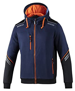 sparco 02414BMAF Arbeitssweatshirt mit Kapuze Tech Full Zip Colorado Blue