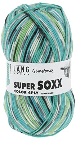 Lang Yarns Super Soxx 100g 4-fädig Gemstones 901.0387 - Turquoise