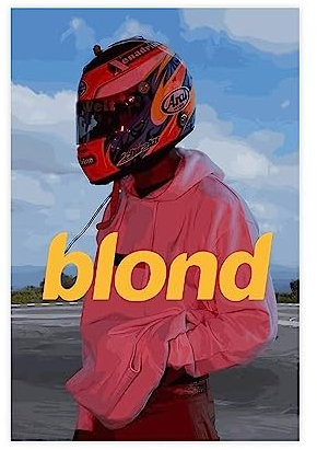 ZAPORA Frank Ocean Poster Blond Art Poster Leinwand Poster Schlafzimmer Dekor Sport Landschaft Büro Zimmer Dekor Geschenk ungerahmt 30 x 45 cm